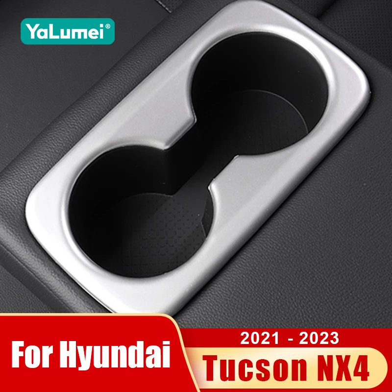 Für Hyundai Tucson NX4 2021 2022 2023 Hybrid N Line Auto-Rücksitz Getränkehalter-Abdeckung Zubehör