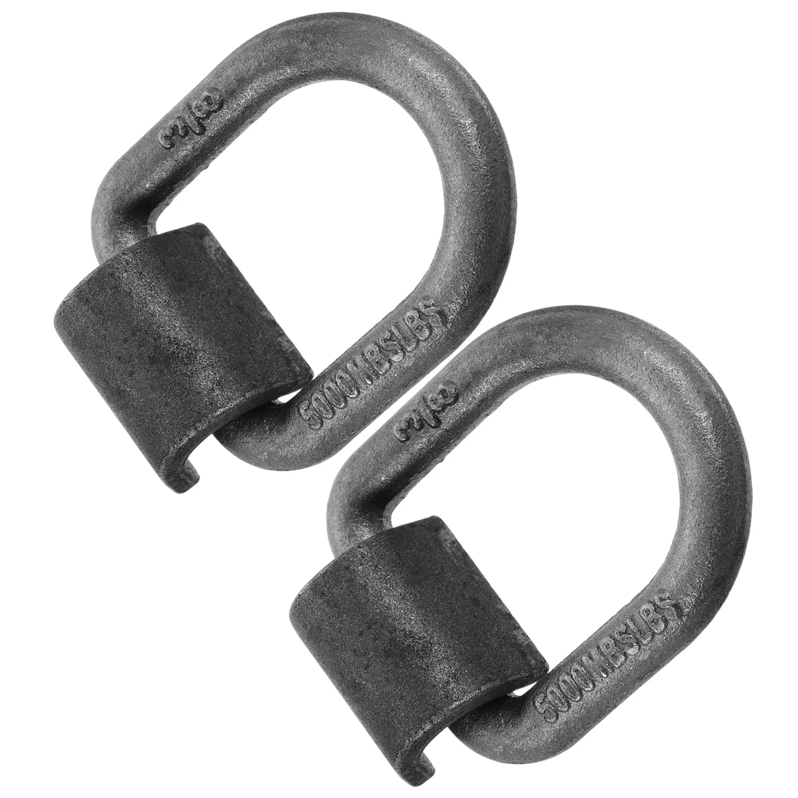 2Pcs Trailer Weld-on Forged D Rings Heavy Duty Cargo Tie Down Anchor Truck Bed Mount Secure Rv Atv Cargo Securing Points