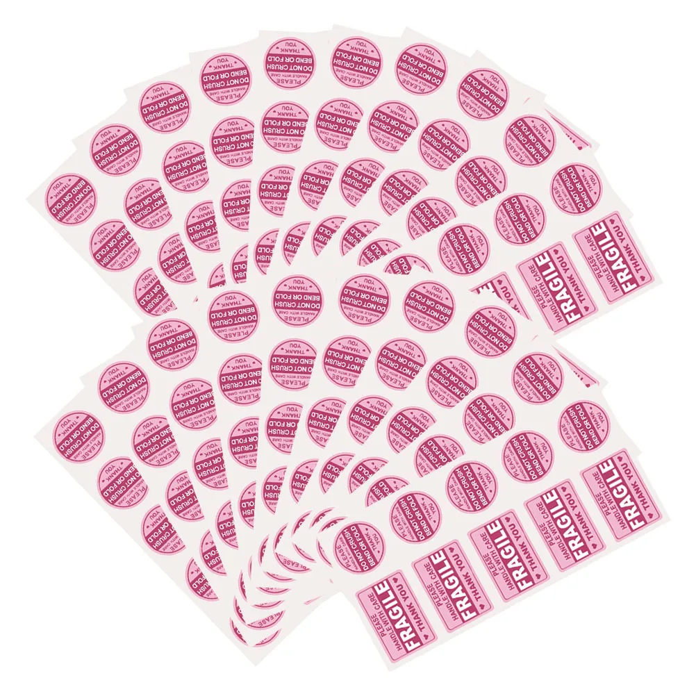 

50 Sheets Stickers Transportation Warning Label Fragile Security Sealing Labels Outer Box Copper Plate Packing