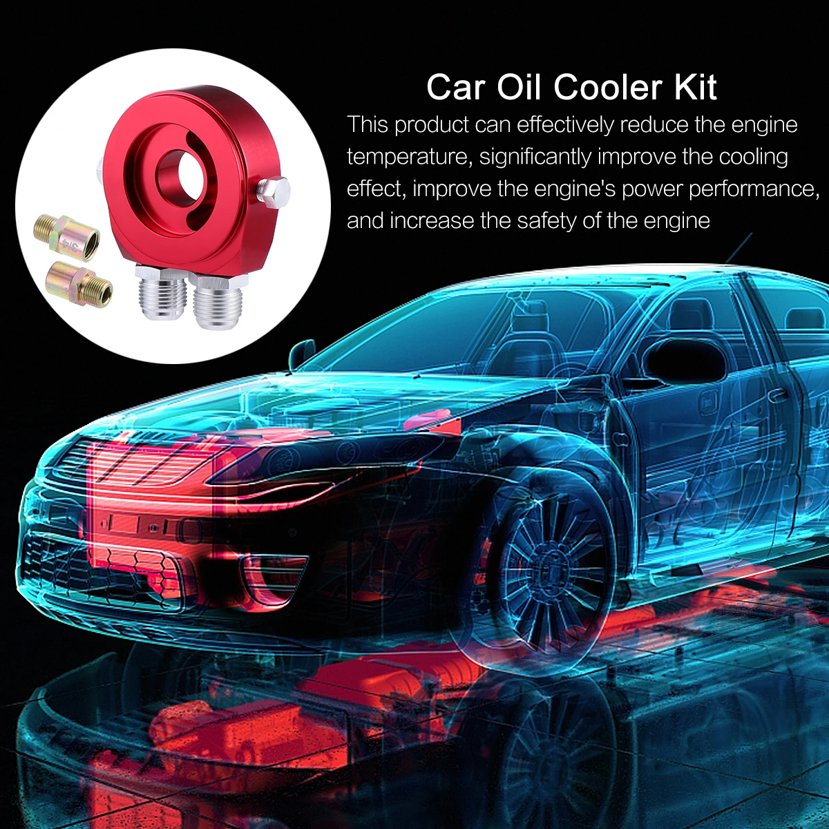 

1Pcs Oil Pressure Gauge Adapter Smooth Surface Treatment Effective Engine Temperature Control Car Oil Temp Gauge Adapter