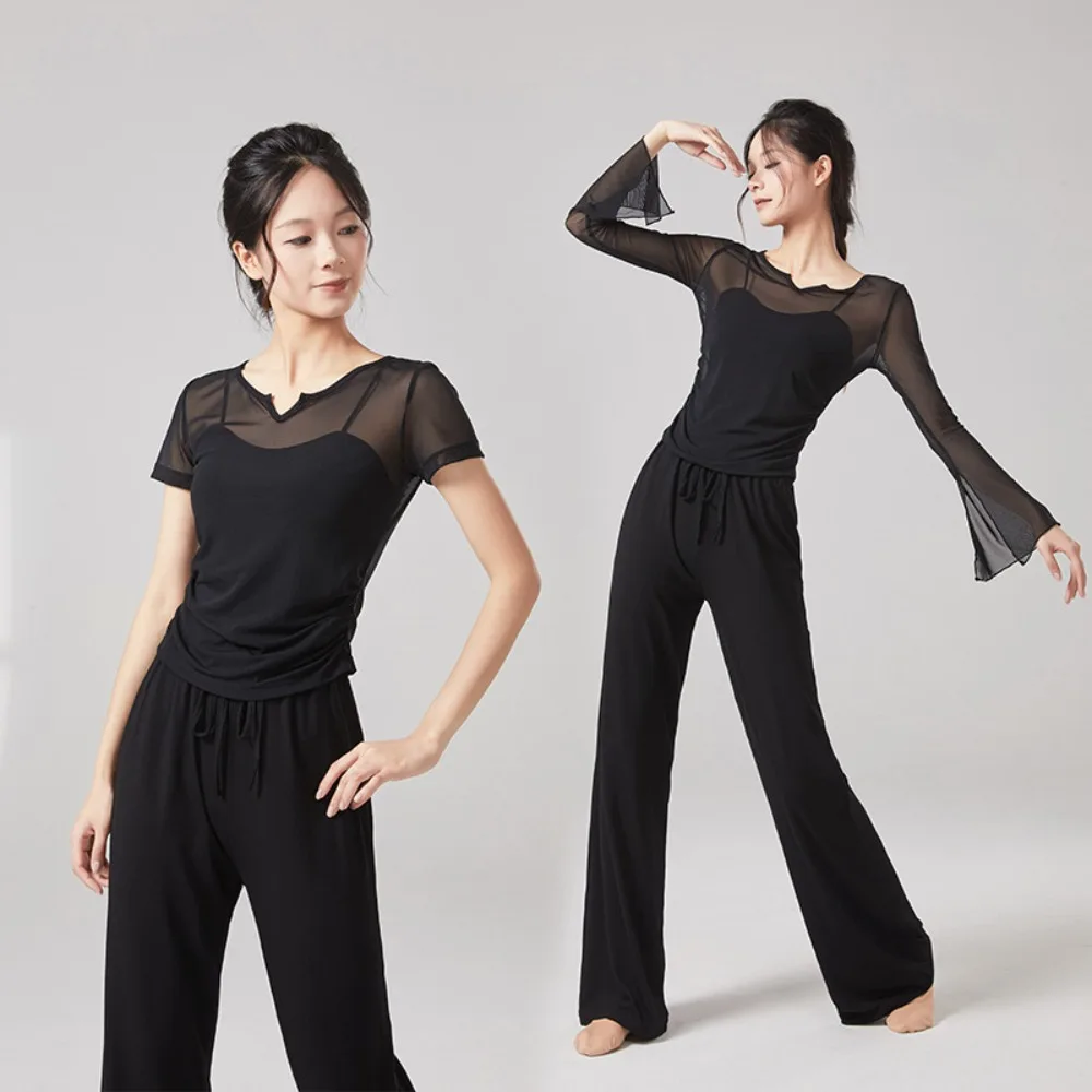 

Элегантный костюм для китайского классического танца: современный женский комплект для выступлений и йоги