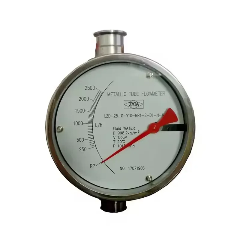 Analog 4-20mA Variable Area Flow Meter Air Nitrogen Argon Hydraulic Oil Metal Tube Rotameter Pointer Display Water
