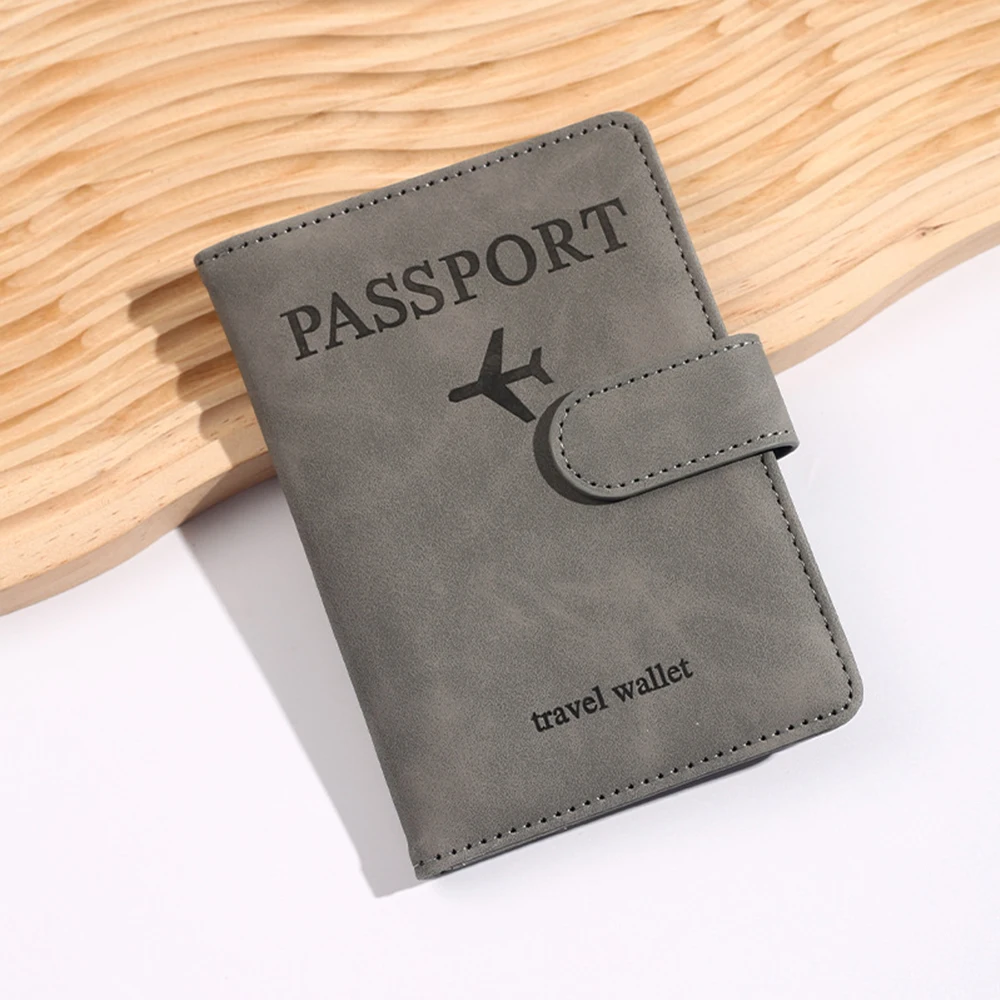 Personalisierter PU-Herren-RFID-Passhalter im 2-Style-Umschlag-Design, Flugzeugmuster Bedruckte Diebstahlsichere Passbörse, Minimalistisch – Detail 20