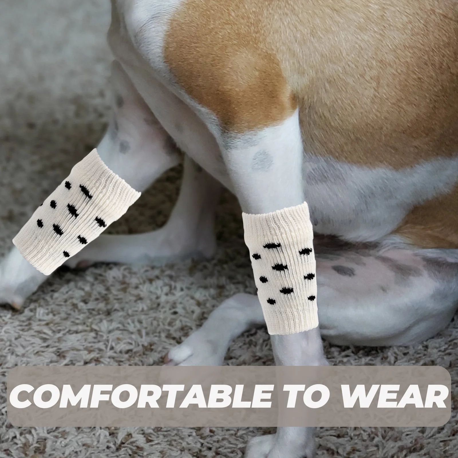 

4 Pcs Pet Anti-dirty Leggings Cover Socks for Dog Keep Warm to Prevent Scratching Dogs Wrap White Puppy Covers