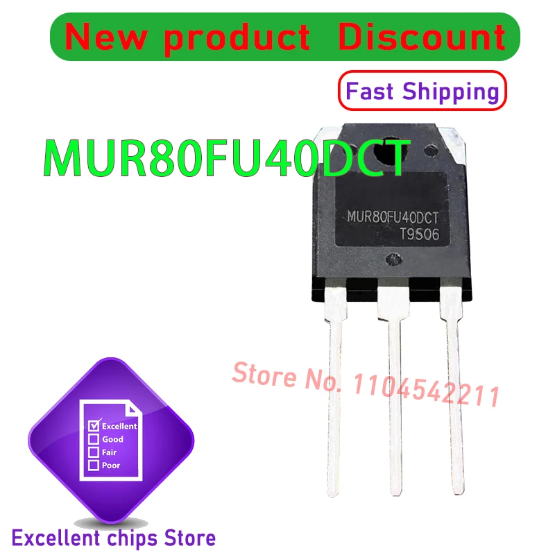 MUR80FU40DCT 80A400V New Inverter Welding Machine 5-20pcs  Commonly Used Fast Recovery Diode