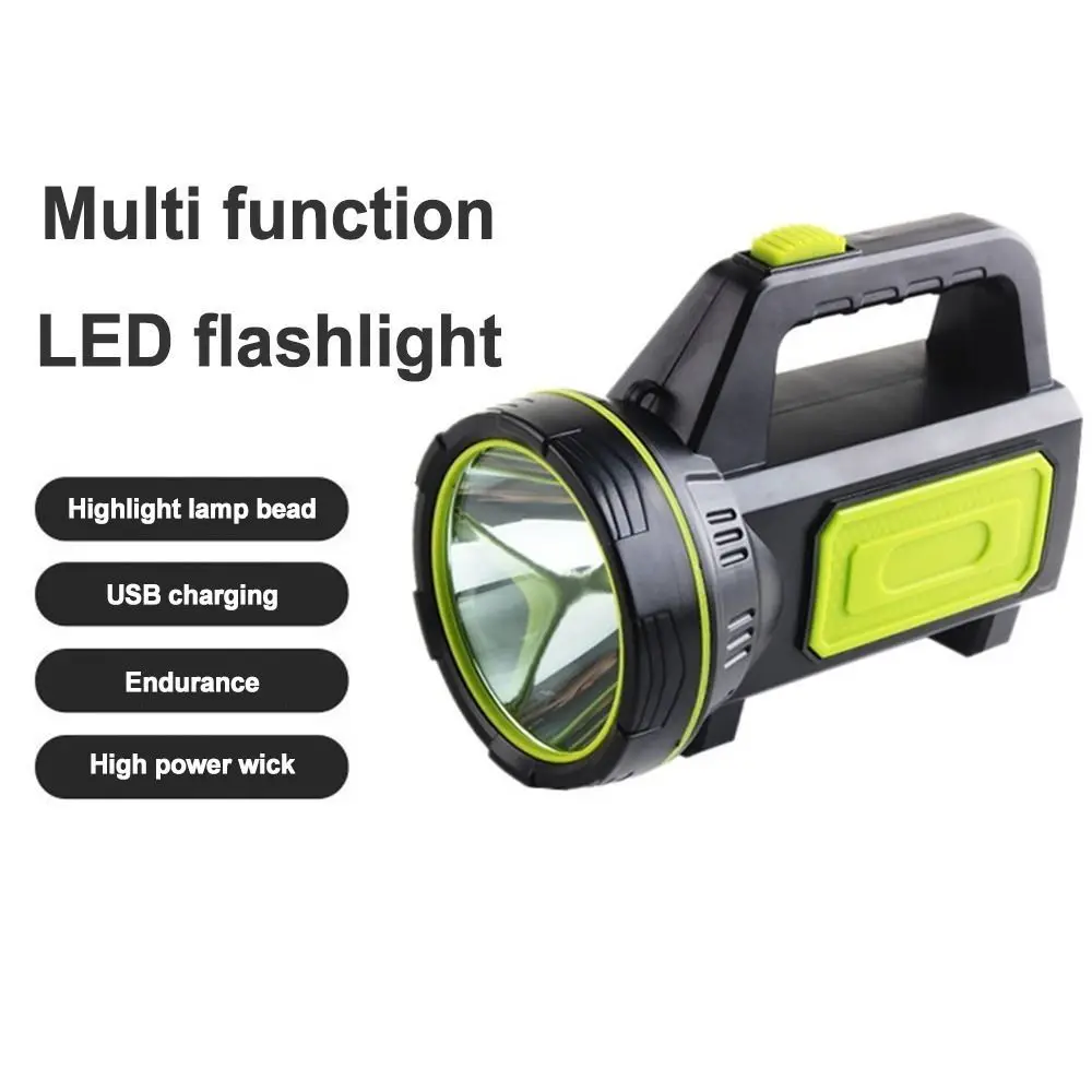 

New Waterproof Hand Lamp Super Bright USB Rechargeable Handheld Lighting 2 Lighting Modes LED Searchlight Night Work