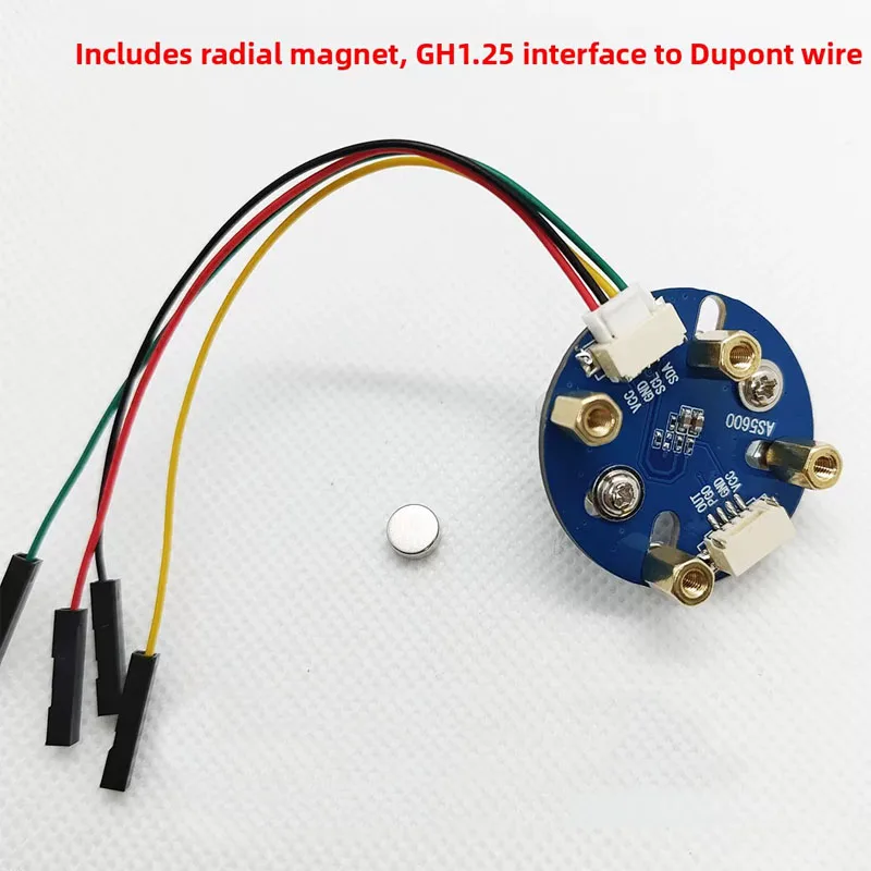 AS5600 12-Bit High Precision Magnetic Encoder Module I2C Angle Speed Sensor with Radial Magnet and Mounting Holes for FOC