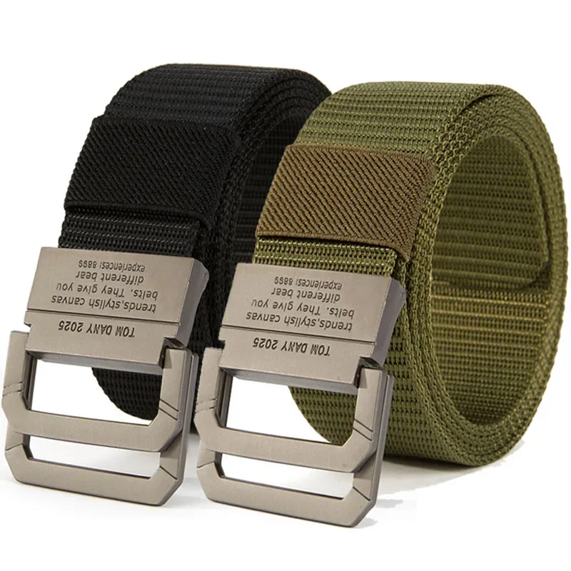 2025 Men Belt Nylon Webbing Fabric Tactical Army Canvas Casual Fashion Luxury Designer Jeans Belt for Men Military Sports Strap