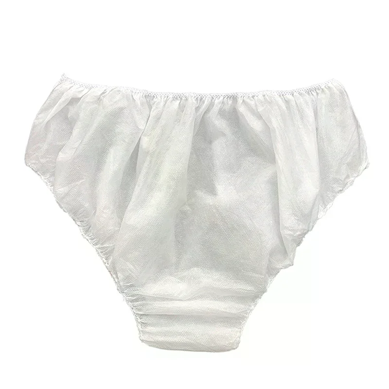 10Pcs Disposable Underpants White Double Woven Paper Briefs  Unisex Underwear Drop
