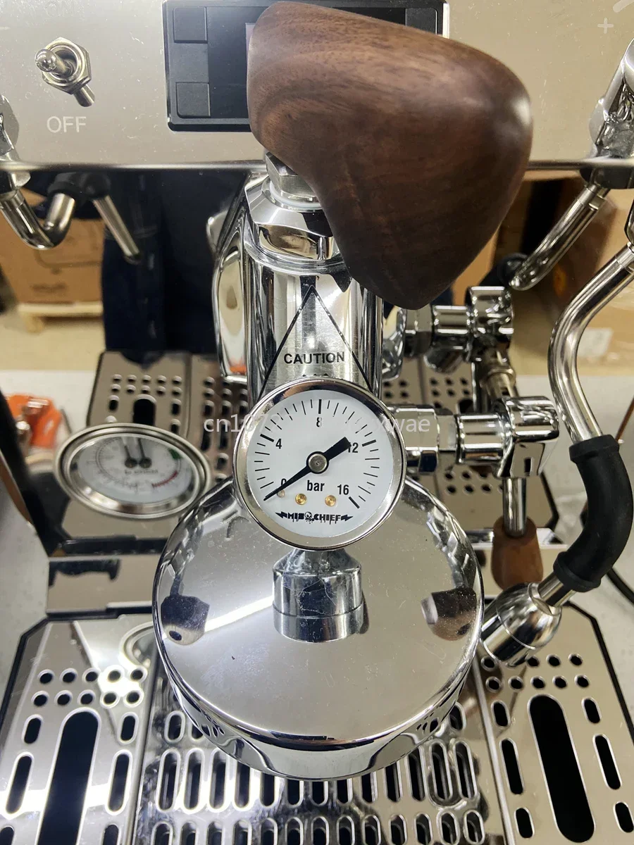 Visualizzazione limitata della macchina da caffè E61 della valvola che regola il flusso d'acqua, manometro a leva in noce