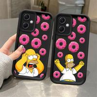 The Simpsons Donut Phone Case for Xiaomi Redmi Note 12 11S 10S 10 11Pro 13 12ProPlus 13Pro 4G 5G Soft Cover
