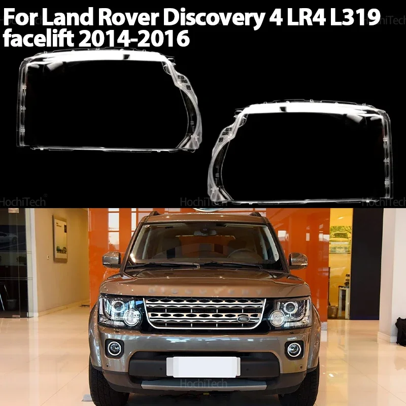 Transparent Front Headlights Lens Shell Cover Lampcover Lampshade For Land Rover Discovery 4 LR4 L319 facelift 2014 2015 2016