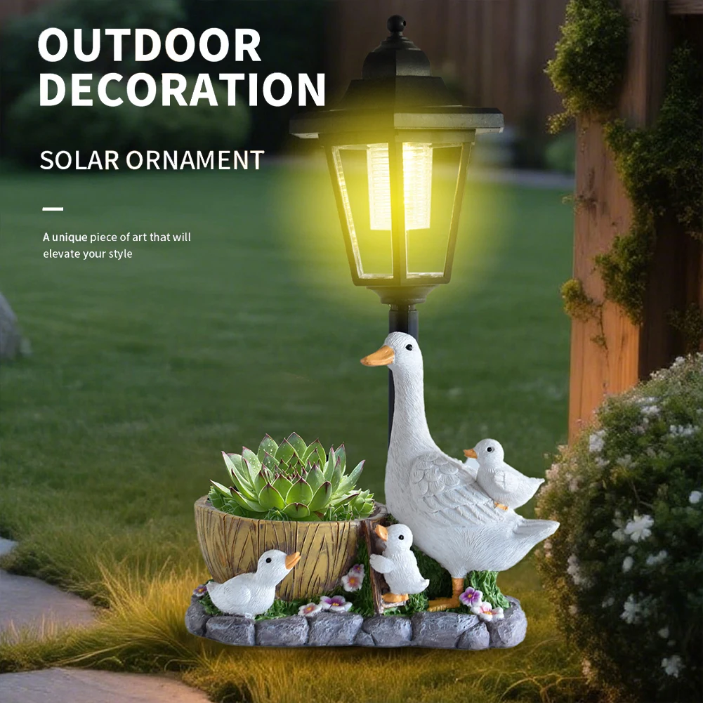 

Solar Hexagonal Garden Lamp Animal Resin Sculpture Figurine Light Decorative Lamp for Yard Patio Lawn Outdoor Garden Decor