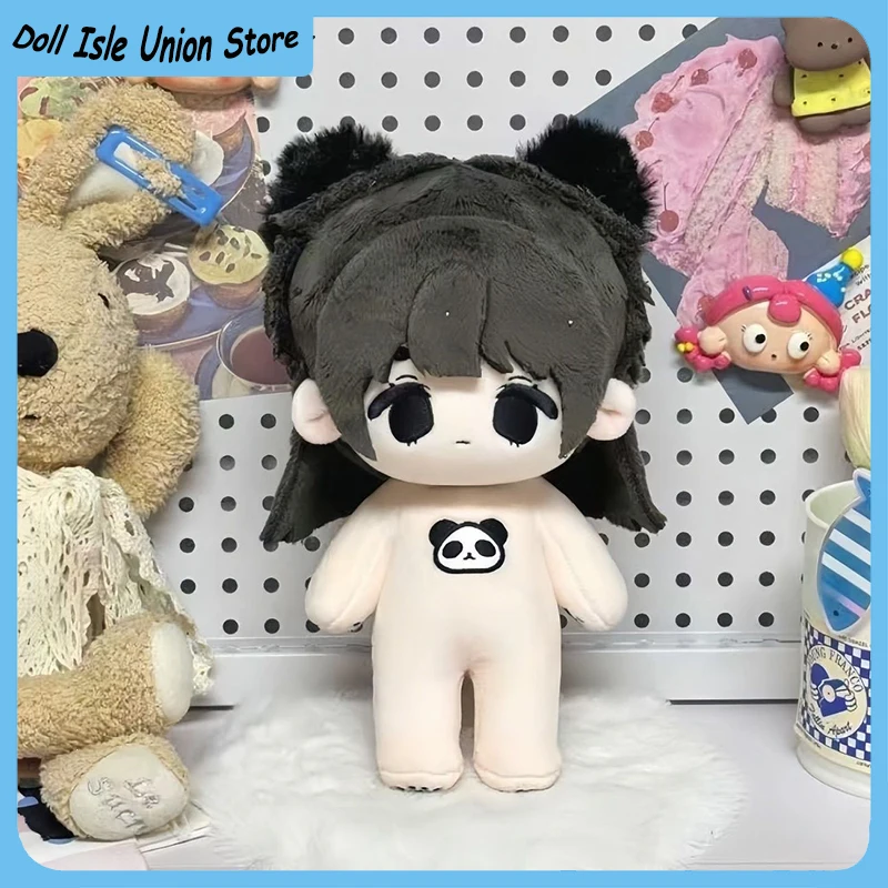 

Little Panda Girl No Attribute Shay Cotton Doll 20cm Cartoon Plush Stuffed Toy Kawaii Dress Up Plushie Gift