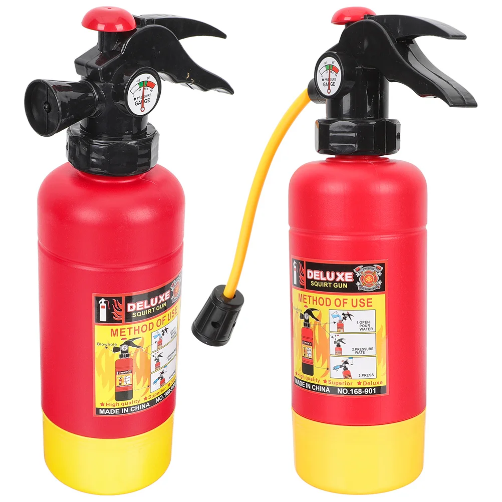 2 Pcs Fire Extinguisher Water Squirter Fireman Spray Toy Kids Plaything Outdoor for Backpack