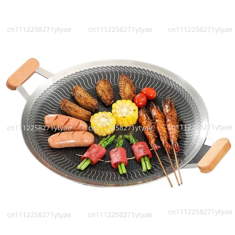 Barbecue Tray Camping Cassette Oven Barbecue Tray Household Smokeless Non-Stick Pot Induction Cooker Frying Tray