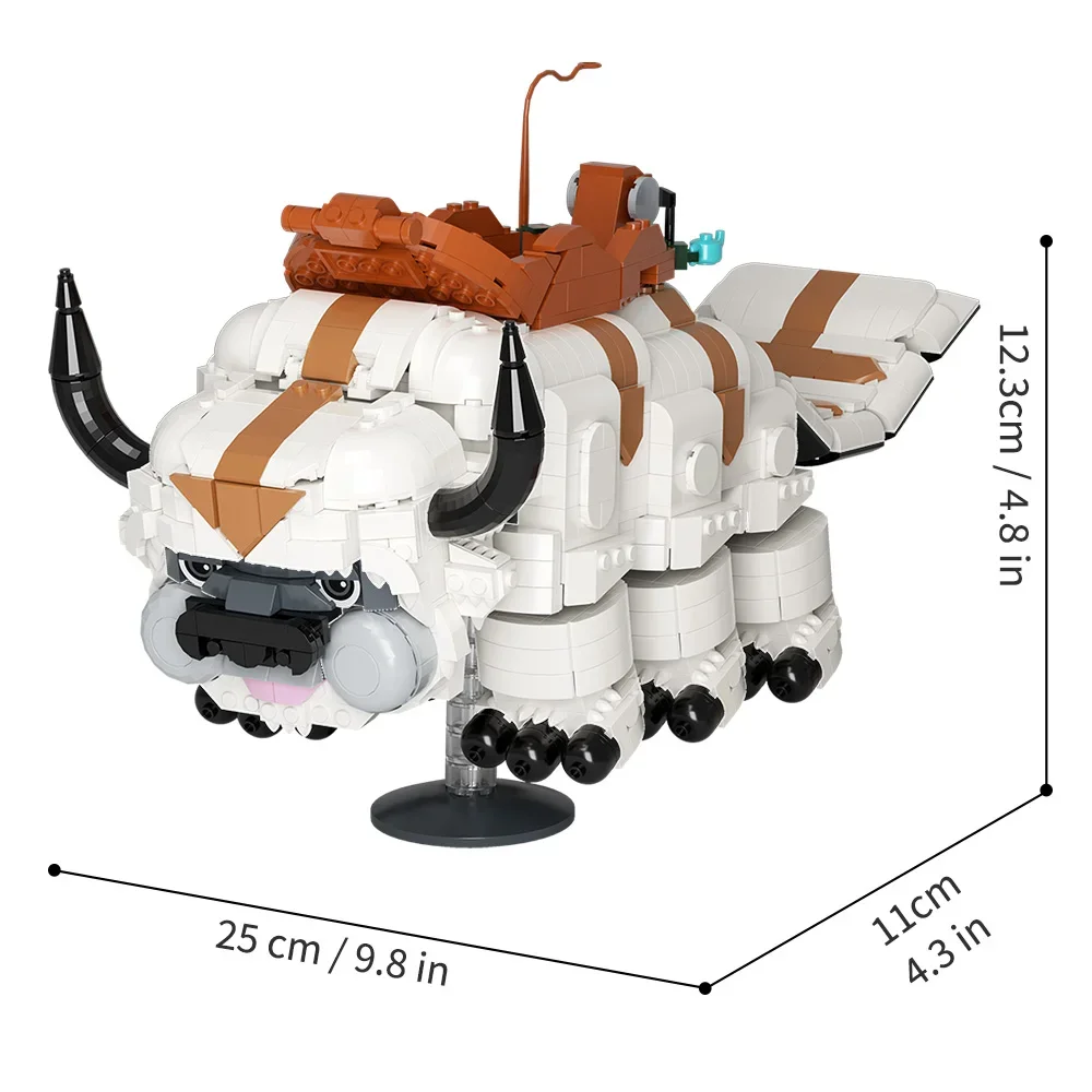 Flying Bull Model Building Block Set Animation Movie Flying Bison Mount Bricks Building Blocks Toys Ornaments Kids Gift,1423 Pcs image 3