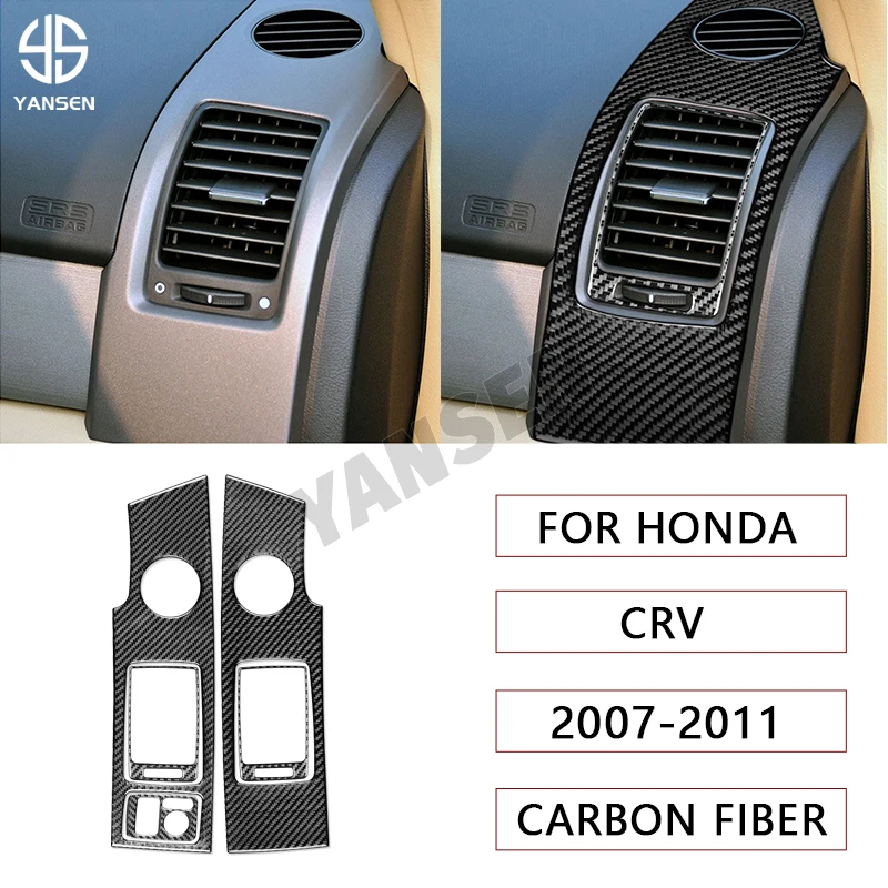 

Автомобильный боковой кондиционер, вентиляционное отверстие, накладка, наклейка для Honda CRV 2007 2008 2009 2010 2011, автомобильные аксессуары