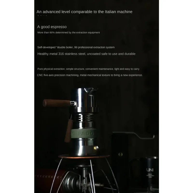 9Bar Pro Italian Coffee Pot High Pressure Stainless Steel 316 9barista Jet Steam Extraction