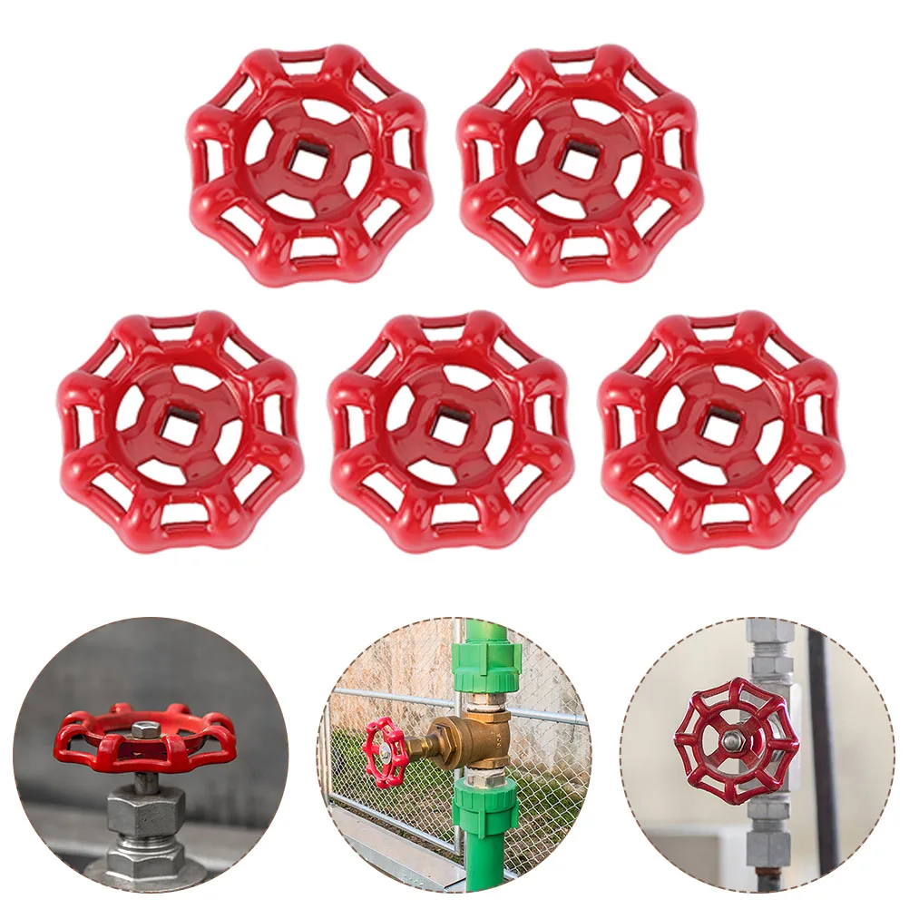 

5pcs Spigot Gate Valve Replacement Wheel Shutoff Outdoor Faucet Handle Shower Faucet Knob Gas Handle Cast Metal Hand