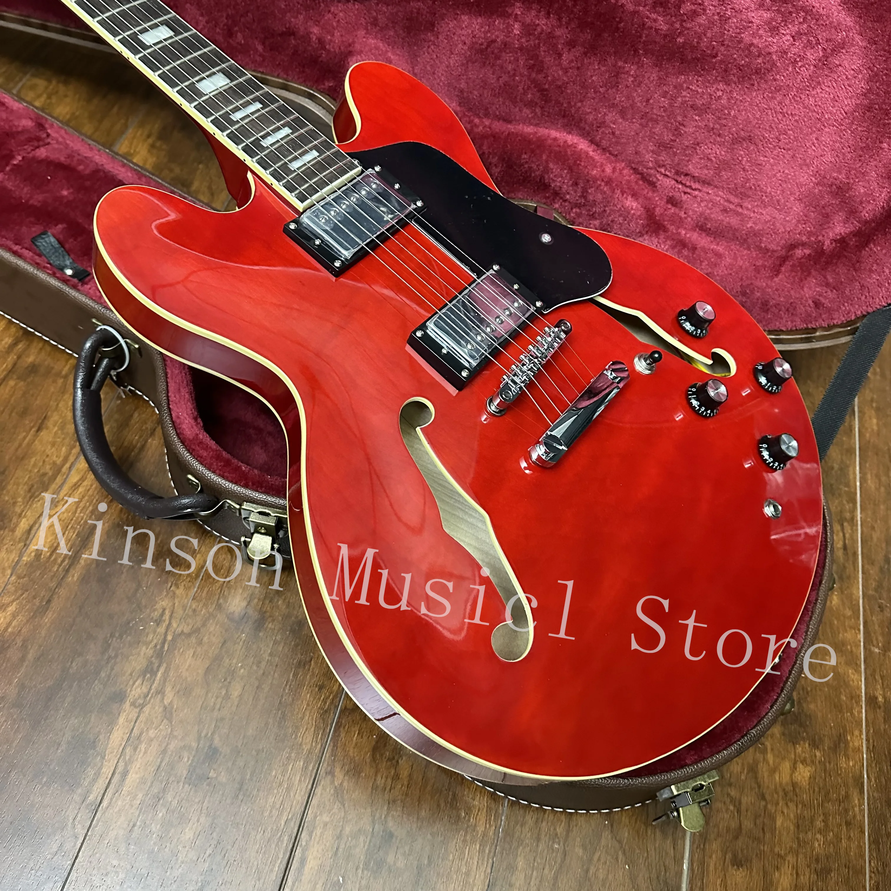 Jazz Style Semi-Hollow Body  Electric Guitar,Fast Shipping