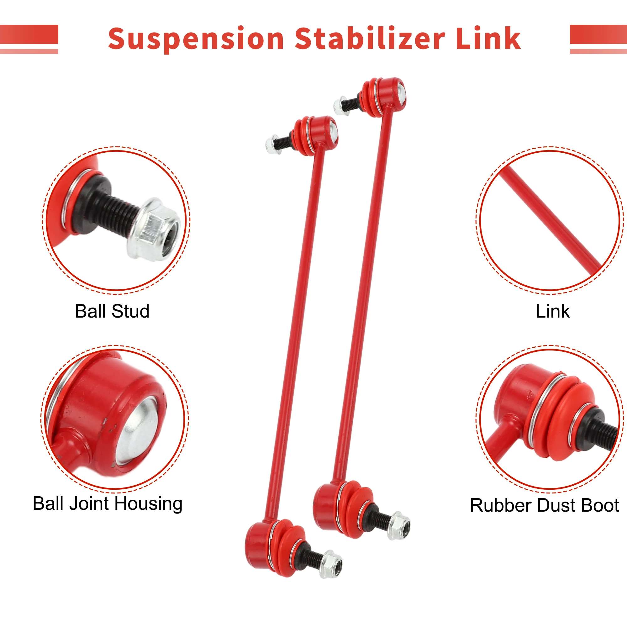 UXCELL 2 peças de kit de ligação estabilizadora de barra estabilizadora frontal para relé Saturn 05-07 No.K80852