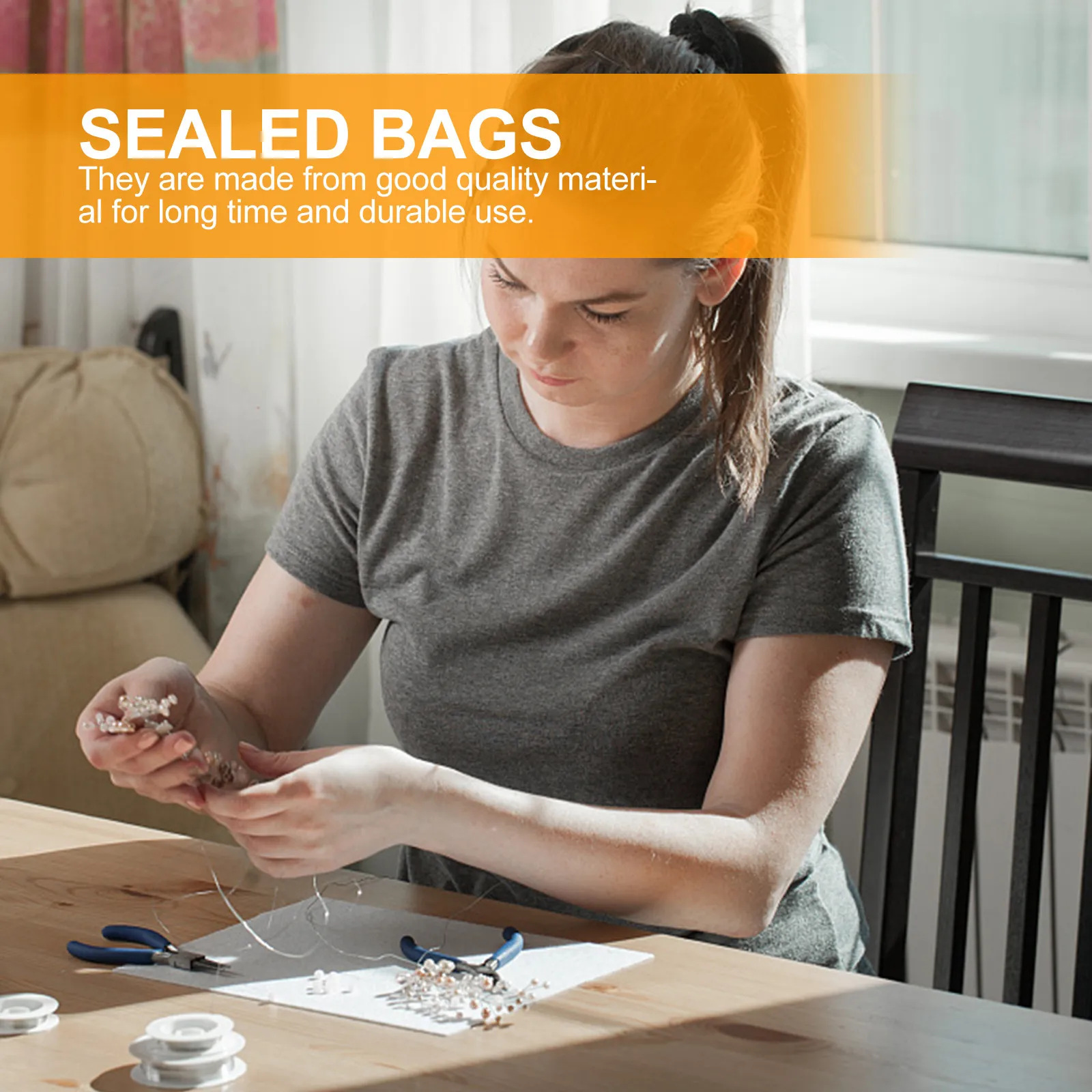 

100 шт. герметичных пакетов для хранения из прочного ПВХ для серег, колец, ожерелий, монет, многоразовые, с раскладной конструкцией
