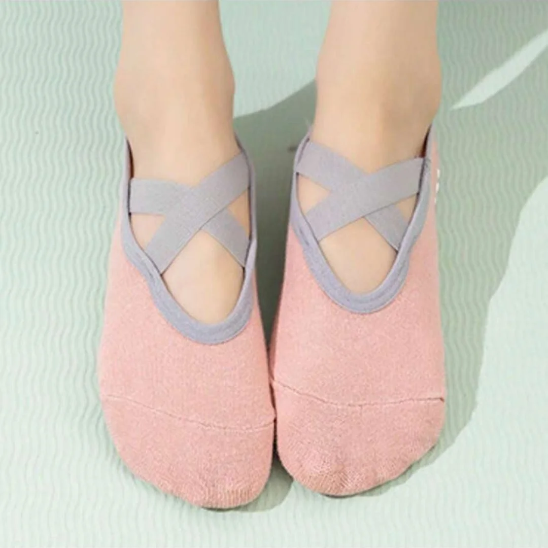 

Yoga Socks Orange Pink Home Sports Floor Socks Heel Non-Slip Silicone Dot Grip Pilates Socks Indoor Fitness Sweat-Absorbent Brea