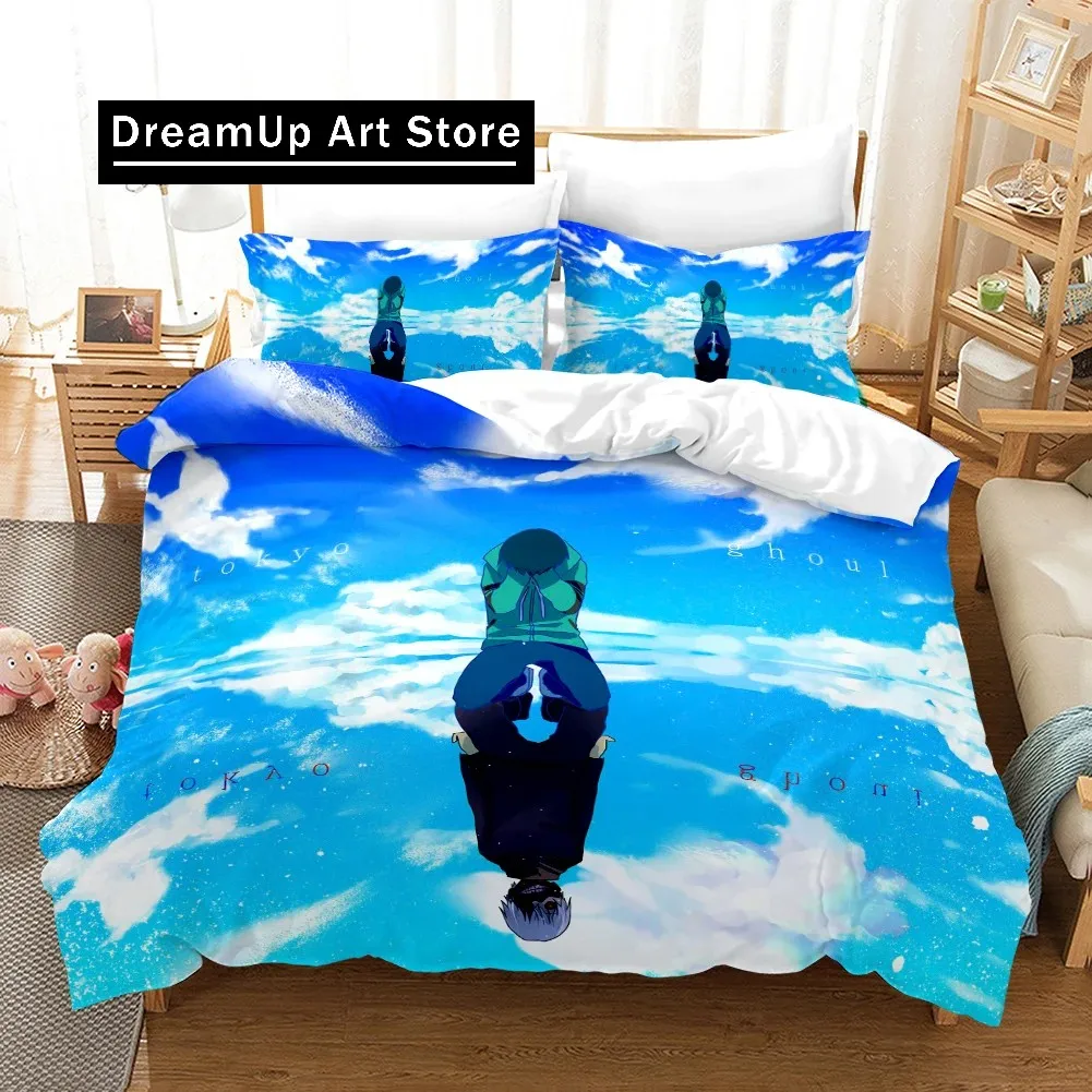 3D Printed Anime Tokyo Ghoul Bedding Set Duvet Cover Kaneki Ken Double Twin Full Queen King Adult Kids Bedclothes Quilt Cover