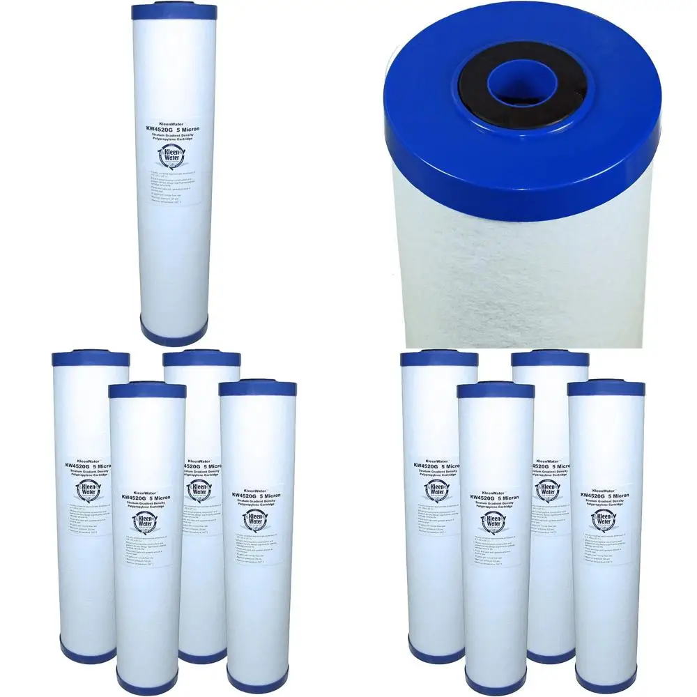 

5 Micron Sediment Filter Replacement Cartridge, 4.5 x 20 Inch, Set of 4