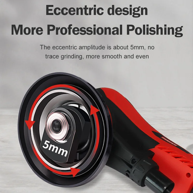 6-дюймовый 5,0 мм эксцентриковый станок с контролем скорости, бесщеточный электрический случайный орбитальный шлифовальный станок