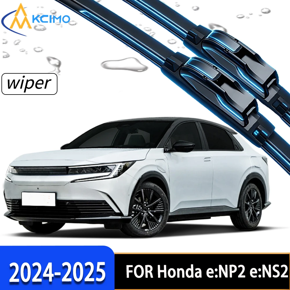 

2Pcs Front Windshield Wiper Blades For Honda e:NP2 e:NS2 2024-2025 High-Density Rubber Stable Wiping Direct Replacement