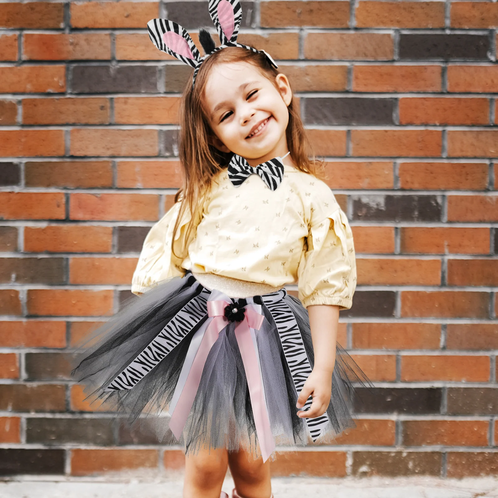 

Zebra Skirt Suit Animal Costume Accessories Kids Costumes Child Carnival Children's Childrens Tutu Party Girls Jungle Headband