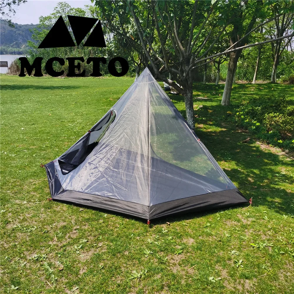 320/400 Pyramid Teepee Mest Tent Ultralight Outdoor Mosquito Net Pentagon Rodless Inner Tent for Camping Backpacking Hiking