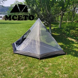 320/400 Pyramid Teepee Mest Tent Ultralight Outdoor Mosquito Net Pentagon Rodless Inner Tent for Camping Backpacking Hiking