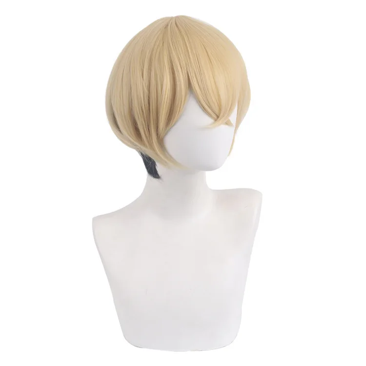 Tokyo Swastika Revenants Matsuno Chitose Rebirth Way Gelber Farbverlauf Schwarz Face Tuck Cosplay Perücke