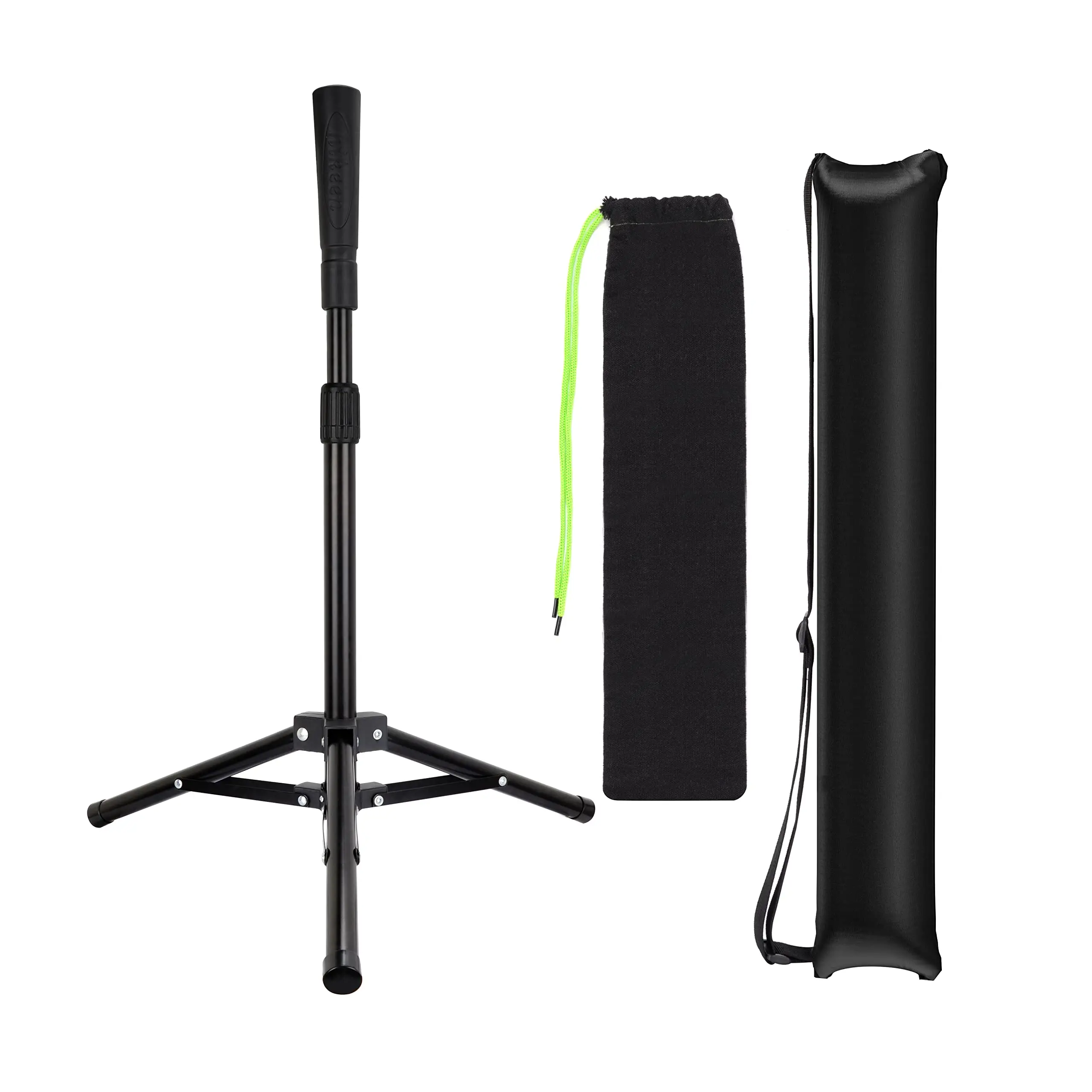 Hikeen Baseball Tees - Batting Tee with Portable Tripod Stand for Softball Hitting Training, Includes Carrying Bag