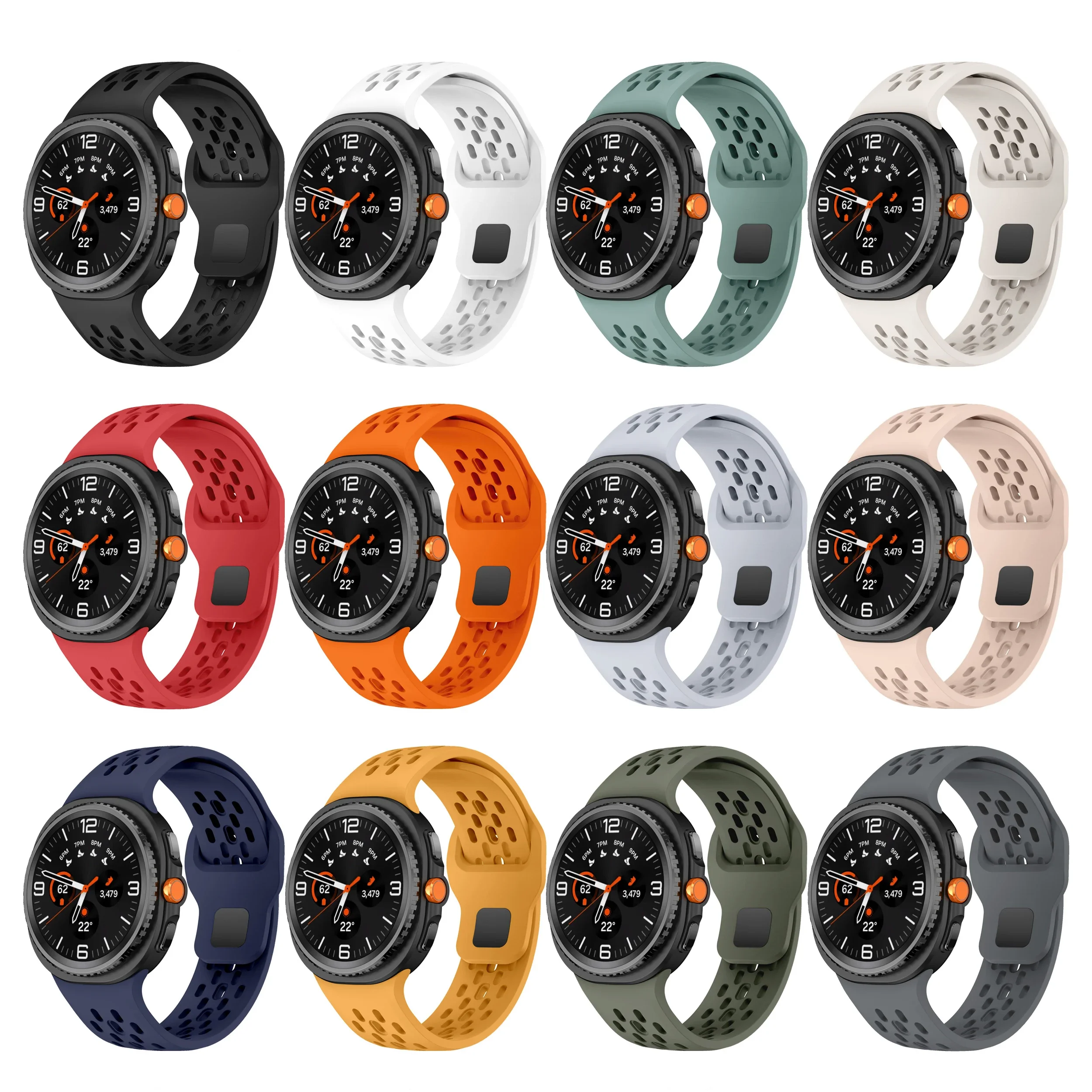 Silikonarmband mit umgekehrter Schnalle für Samsung Galaxy Watch 8 40 44 mm/klassisches Sportarmband