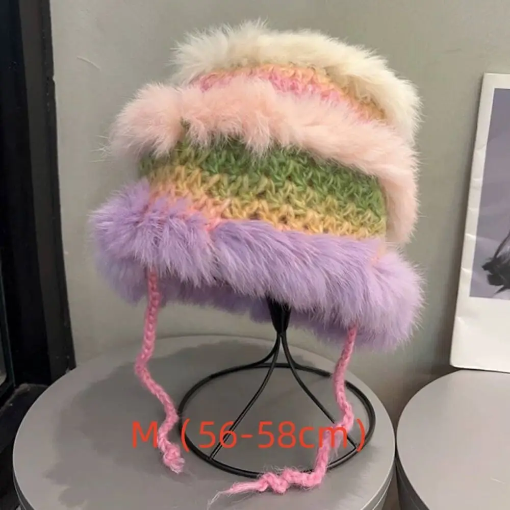 Chapeau en peluche coloré épais, garder au chaud, chapeaux d'extérieur, cadeau de Noël, mode, mignon, hiver, E27