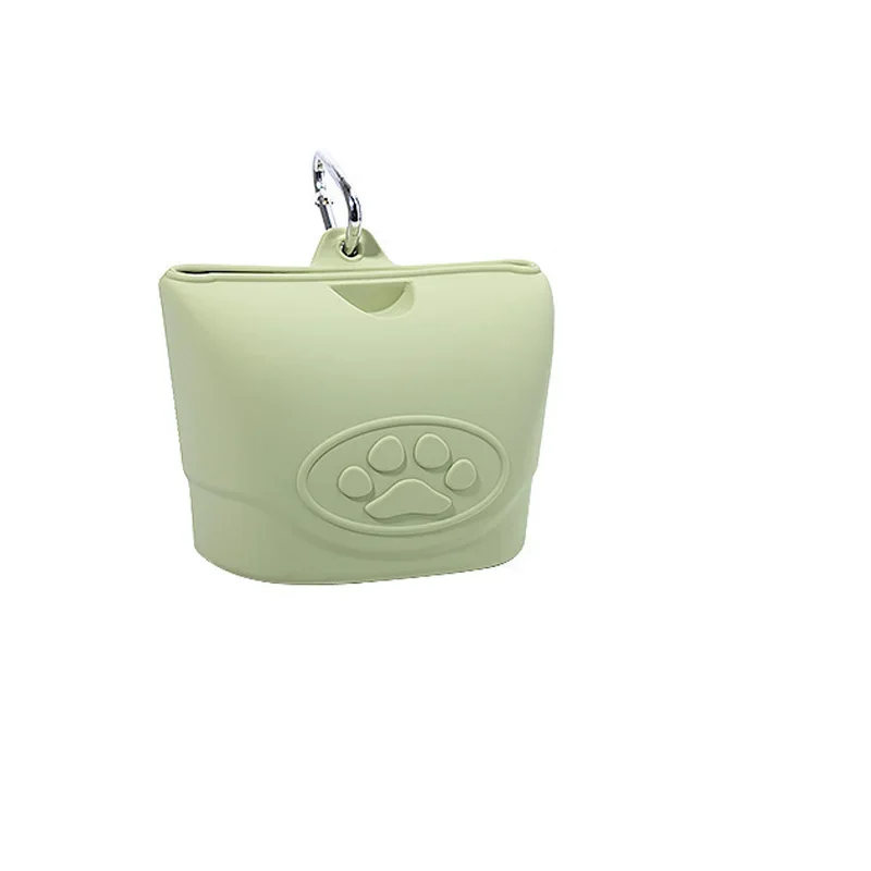 Silicone Dog Treat Pouch,Clip on Portable Training Container,Convenient Magnetic Buckle Closing and Waist Clip,Portable Training