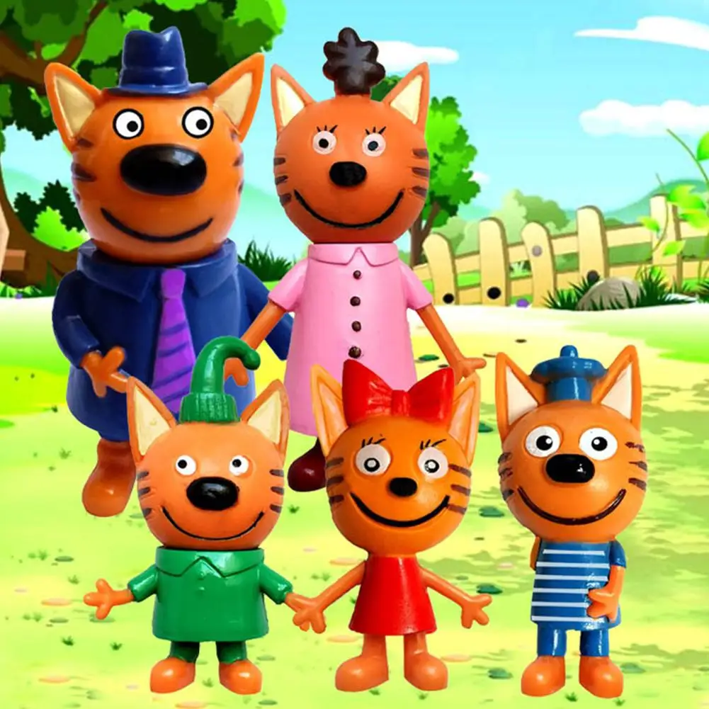 Russian Three Little Kittens TpnkoTa Action Figure Toys Cartoon Anime Happy Cats Plush Toy Cartoon Figure Child Christmas Gifts
