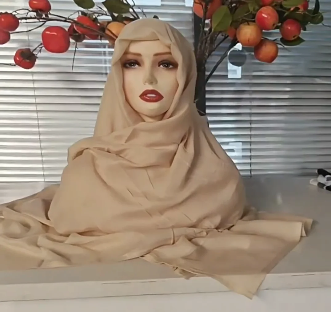 

Мягкий мусульманский однотонный хлопковый шарф-хиджаб из модала, исламский платок, платки на голову, повязка на голову, женская шаль, сплошной цвет 170*70 см