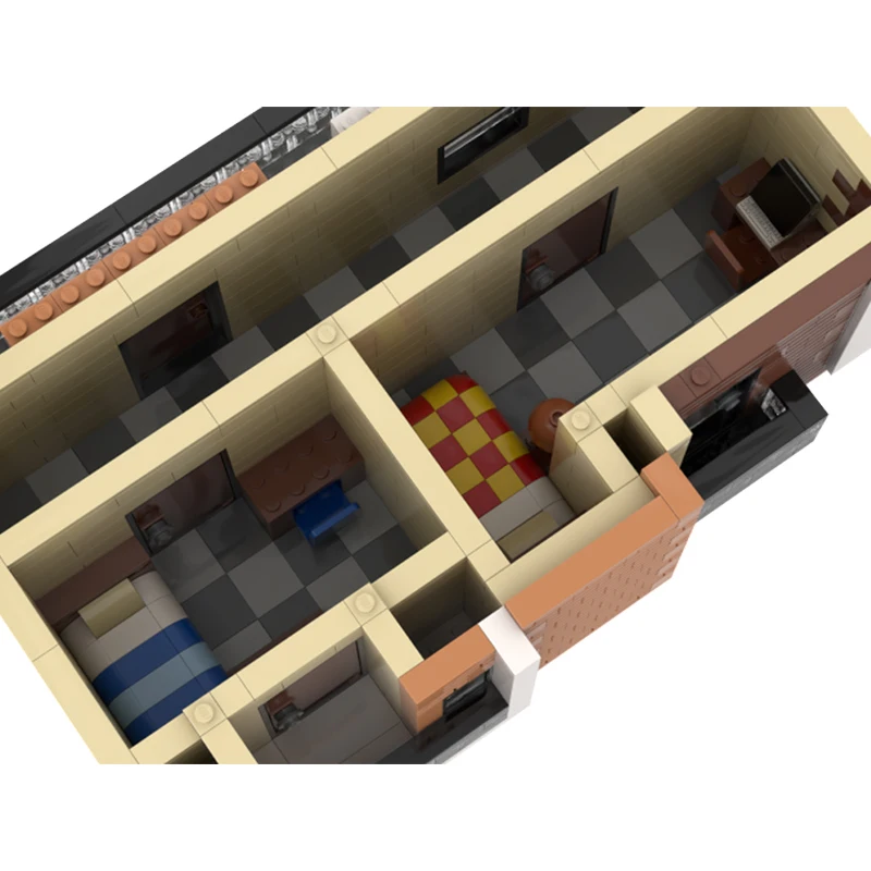 2219 Stück MOC Modernes Haus Modulare Gebäude Bausteine Weihnachtsgeschenk Formung und Zusammenarbeit Spielzeug Familienfreundliches DIY