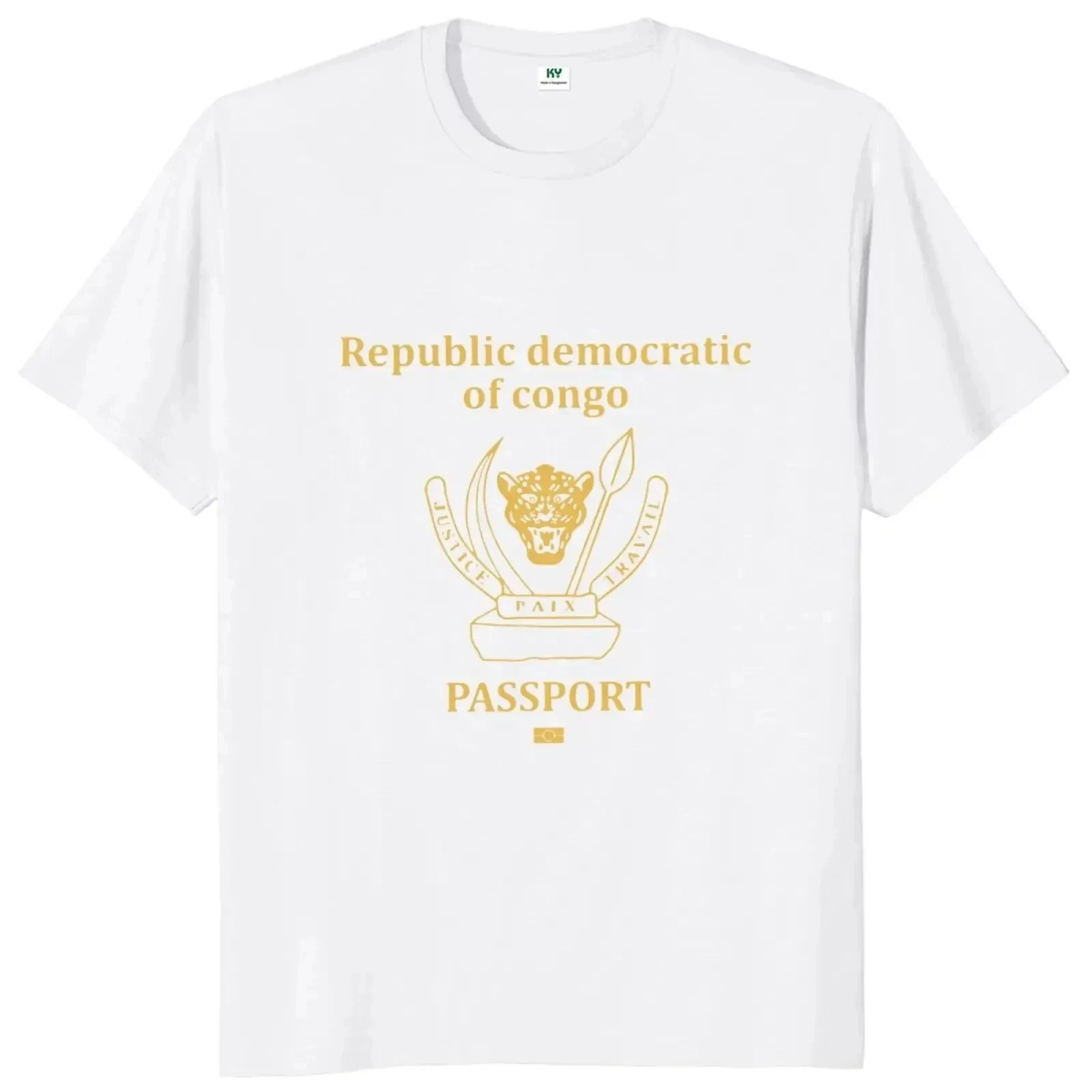 Passport Congo T Shirt Congo Lovers T-Shirt 100% Cotton Casual Tee Shirts