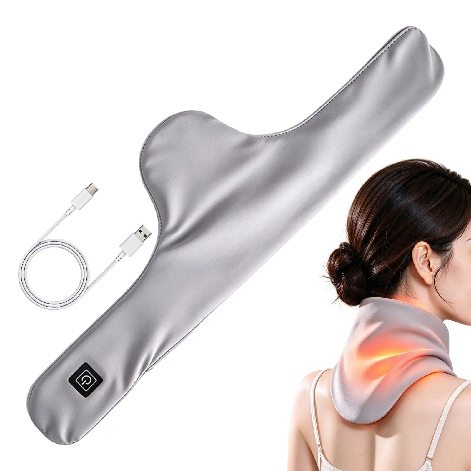 Neck Heat Wrap Portable USB Rechargeable Electric Heater Scarf 3 Adjustable Temp Settings Electric Neck Heating Pad For Men