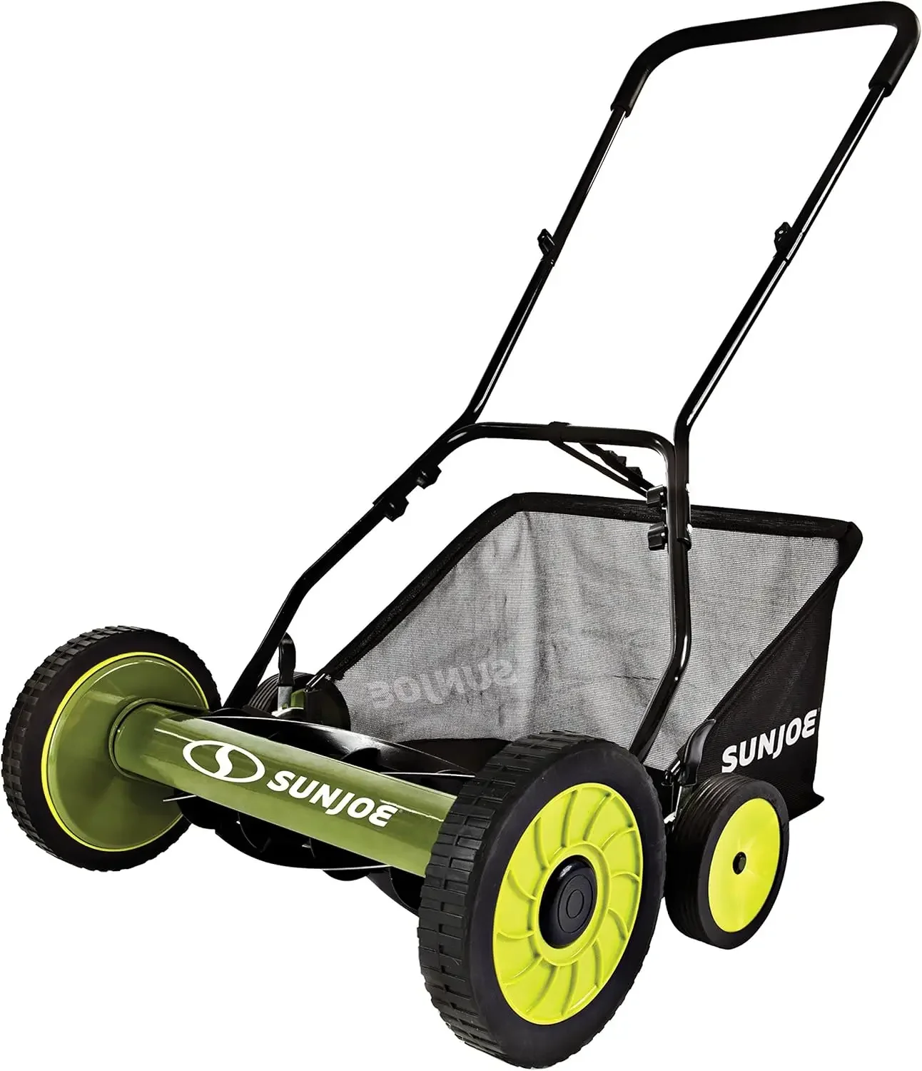 Reel Mower w/ 8.5-Gallon, 9-Position Height Adjustment, Foam Grip, Compact Design, Green, 20-Inch Manual w/Grass Catcher