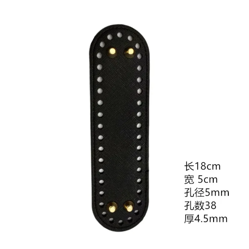 5x18 سنتيمتر حقيبة PU أسفل مع 4 المسامير البيضاوي حقيبة أسفل مقاومة للاهتراء قوية دائم حقيبة أسفل لحقيبة يد الحياكة الكروشيه #6