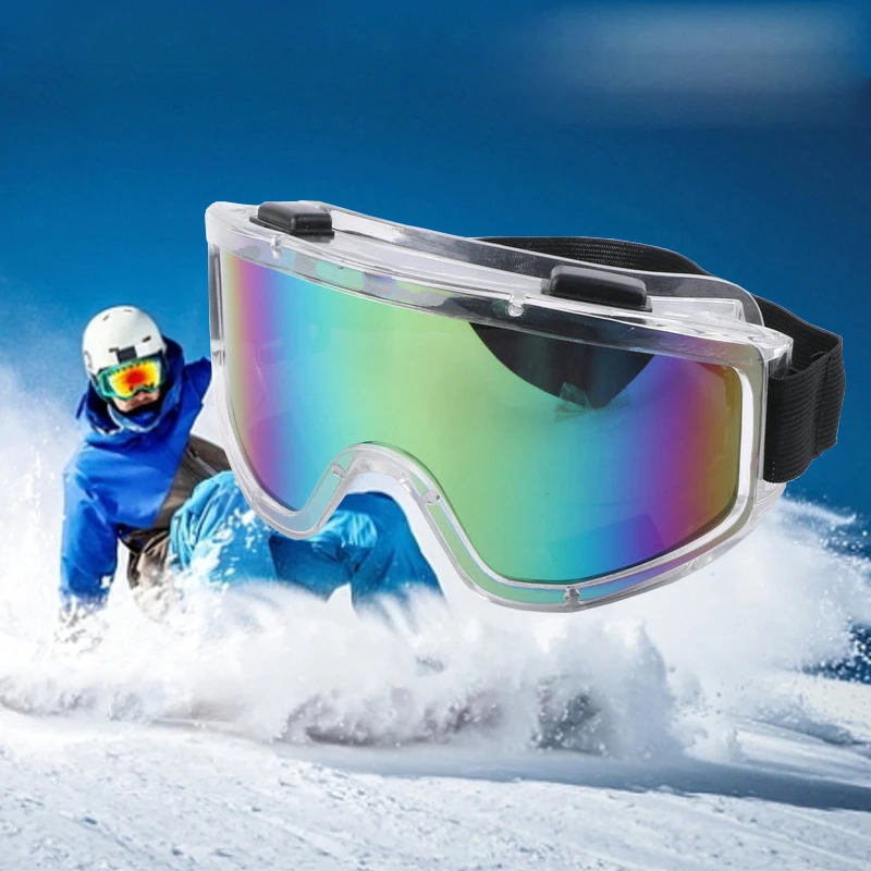 Winter Windproof Ski Glasses Men Women Transparent Lenses Motorcycle Goggles For Dirt Bike Ski Snowmobile Snowboard