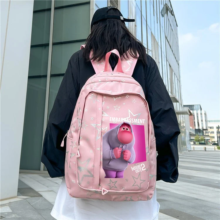 Inside Out 2 Disney New Movie Cartoon Backpack Students School Bag Children Bookbag Laptop Outdoor Rucksack Kids Birthday Gifts