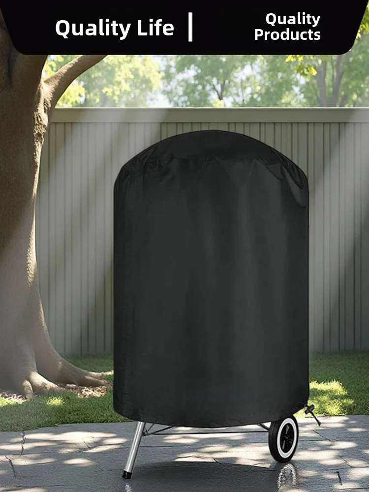 

Outdoor round BBQ Grill Dust Cover Protective Case Sunshade Waterproof Shield for Garden Patio Pergola Rattan Furniture